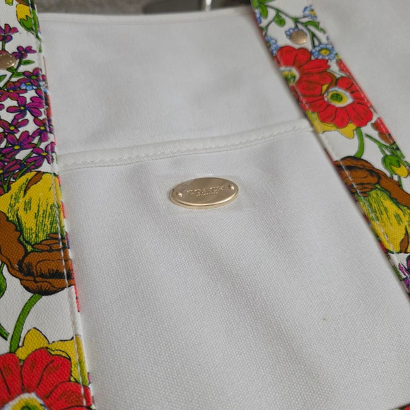 Coach Large Tote Bag Floral Summer Mothers Day Beach - Picture 7 of 8